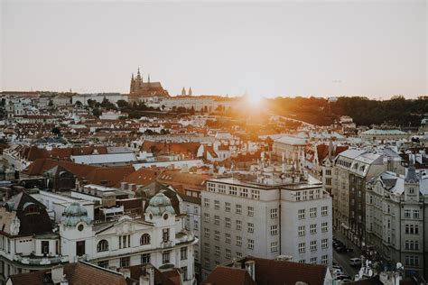 panorama výšek nad Prahou (Vítkov a Žižkov)