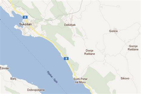 mapa destinace Sveti Petar na Moru