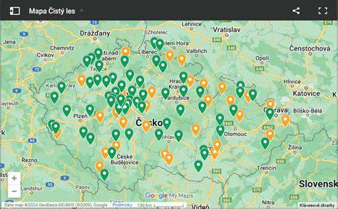 Mapa lokalit ubytování v Lomné