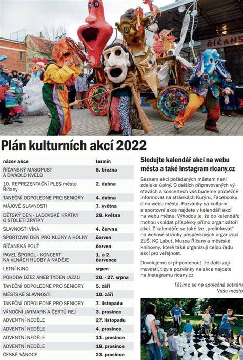 program kulturních akcí Rokycany