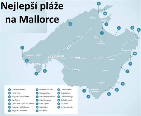 mapa Mallorcy a zóny zakázaného kempování
