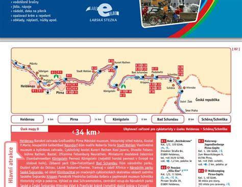 mapa trasy Labské stezky a svazku obcí