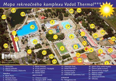 termální lázně Štúrovo mapa areálu