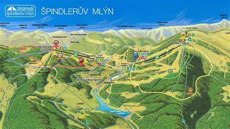mapa Krkonoš a Špindlerova Mlýna