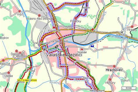 Mapa trasy Ostrava - Valašské Meziříčí (přehled trasy)