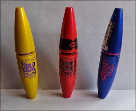 grafika porovnání řasenek Maybelline (obrázek porovnání efektů)