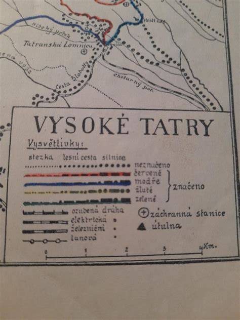 staré stezky a historické cesty (mapa a symboly)