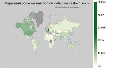 cestovni ruch mapa regionu a destinaci