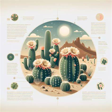 Paleta kvetoucích kaktusů ve Saguaro