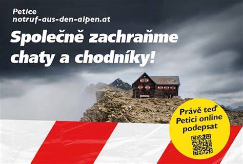 rozmístění chat a stezek
