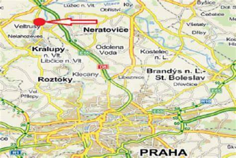 mapa s hraničním přechodem