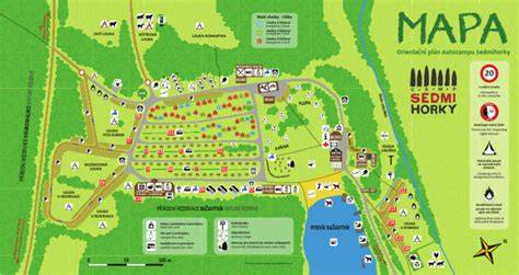 mapa kempu Semín Tomášek Přelouč
