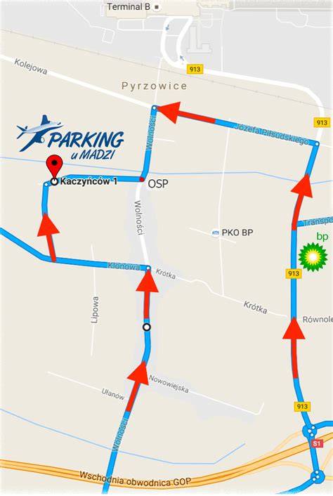 infografika o parkování u Katowice Pyrzowice