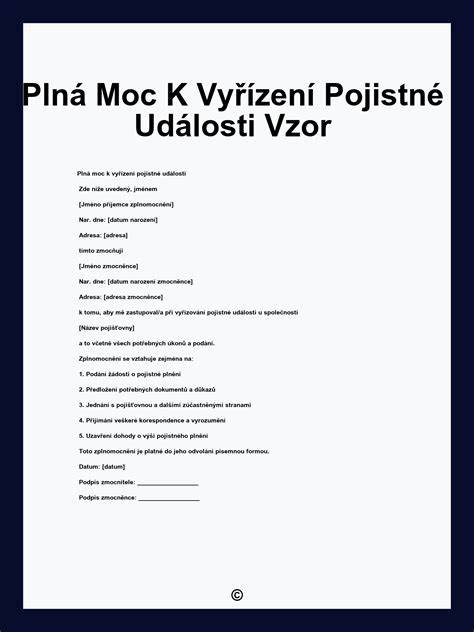 checklist: dokumenty k pojistné události