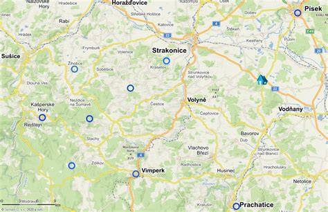mapa okolí hotela
