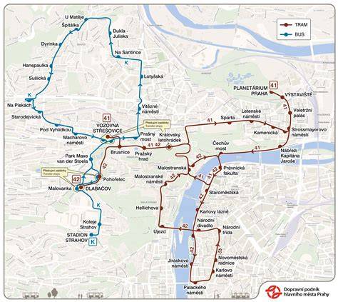 mapa souvislostí linek 41 42 K