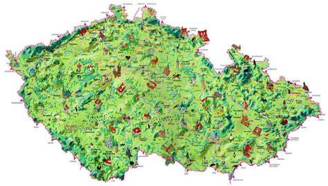 Mapa turistických destinací v ČR