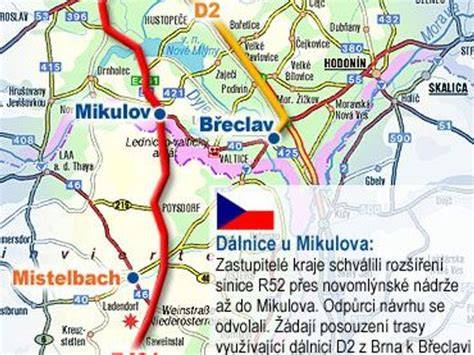mapa Mikulova a okolí