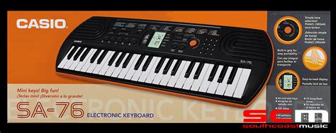 Casio SA76 mini-key keyboard illustration
