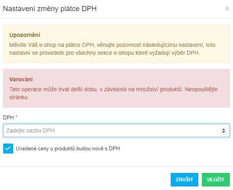 nastavení účtu z plátce DPH na neplátce DPH