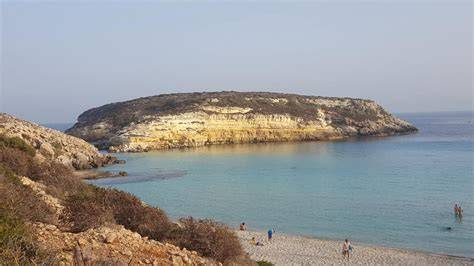 Rabbit Beach na Lampeduse - pohled z moře