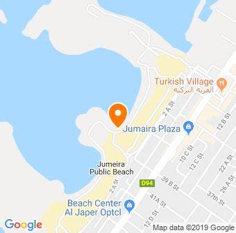 Jumeirah Beach veřejná pláž mapa