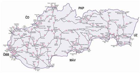 Mapa regionálních letišť Slovenska