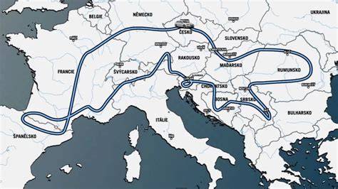 Mapa evropských závodů a partnerských lokalit