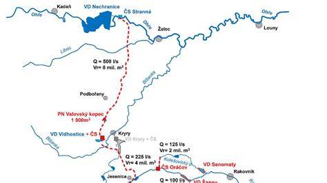 mapa okolí Libochovic a Ohře