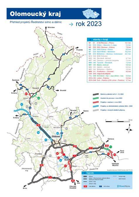 mapa Olomouckého kraje v Evropě