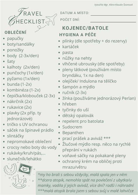 Checklist pro cestu lodí