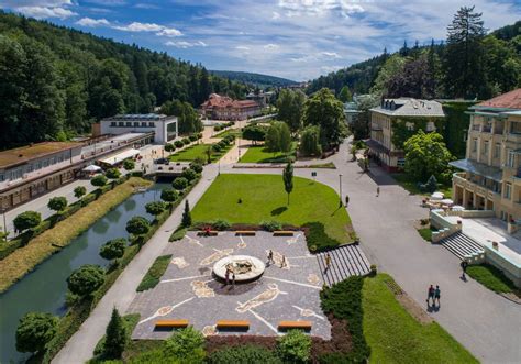 Luhačovice mapa lázeňské oblasti