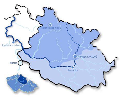 mapa Labe a okolí pro vodáky